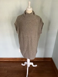 Vince Turtleneck Pullover Tunic Poncho Sweater Sleeveless Layering Top Sz S - Picture 1 of 6