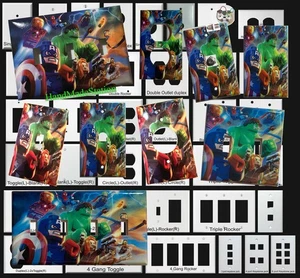Lego Super hero Hulk Spiderman Light Switch Outlet wall Cover Plate Home decor - Picture 1 of 43
