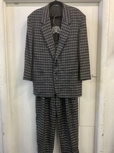 Vintage 90’s 80's Gianni Versace Gray Wool Suit Sz 48 - Picture 1 of 15
