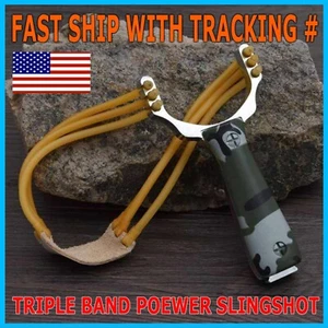 Slingshot CAMOUFLAGE High Velocity Powerful Catapult Hunt Sling Shot Outdoor NEW - Picture 1 of 8