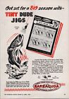 1954 Tiny Dude Jig Lures Barracuda Fishing Lures, Cortland Fishing Line Print Ad
