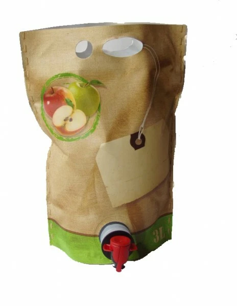 (2,80€/1Stk) 10 Stück 3 Liter Bag in Box Beutel  "Jute"selbststehend - Bild 1 von 1