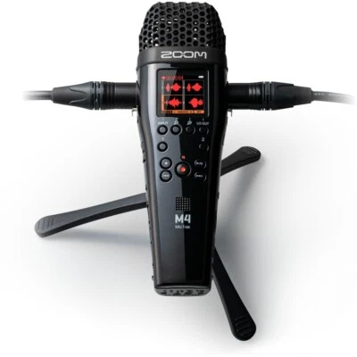 Zoom M4 MicTrak Handheld Stereo Microphone 4-Track Recorder with Timecode Gen - Image 1 of 4
