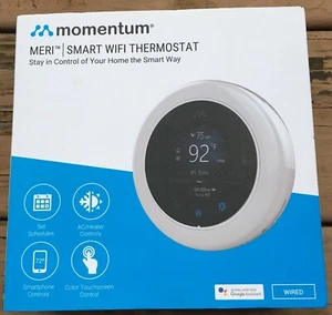Momentum Meri Smart-Learning Thermostat Humidity,Sensor,GeoLocation Temp Control - Picture 1 of 4