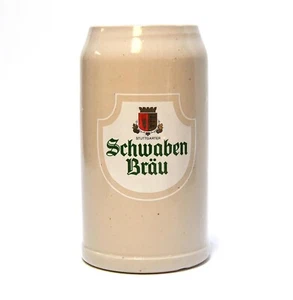 1 LITER STUTTGARTER SCHWABEN BRAU BIER STONEWEAR KRUG STEIN WERBUNG - Bild 1 von 9