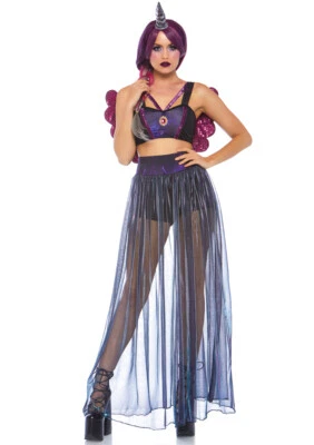 Leg Avenue 4 piezas Galaxy Unicorn, púrpura, mediano Foto 1 de 3