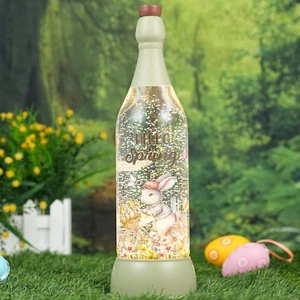 Easter Decorations for the Home, Lighted Bunny Snow Globe Lantern, Spring Bunny - Picture 1 of 12