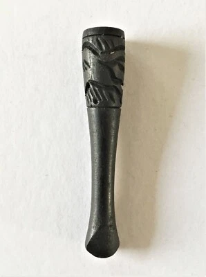 CHINE -  FUME CIGARETTE ancien en BOIS SCULPTÉ - Photo 1/4