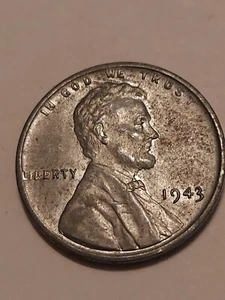 1943 Steel Lincoln Wheat Penny, No Mint Mark, Error "L" Touches Rim And Back Err - Picture 1 of 4