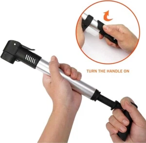Bike Pump Mini Portable Aluminum Alloy Bicycle Tire Pump Schrader Presta Head - Picture 1 of 2