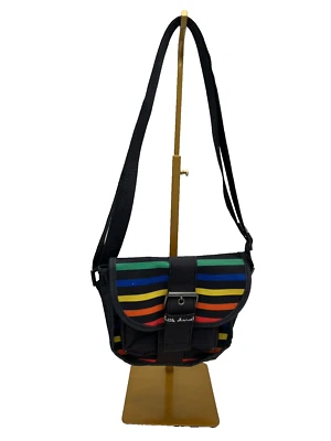 Little Marcel Womens Multicolor Striped Adjustable Small Crossbody Satchel Bag - Photo 1/4
