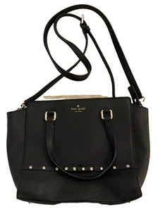 Kate Spade Laurel Way Jeweled Small Hadlee Black Satchel & Crossbody - Picture 1 of 4