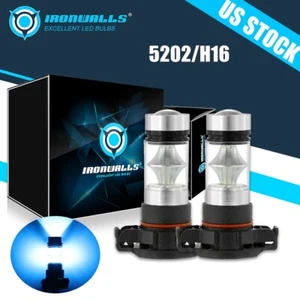 For Chevy Silverado 1500 2008-2015 5202 LED Fog Light Bulbs Kit 8000K Ice Blue - Picture 1 of 10