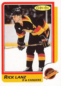 1986-87 O-Pee-Chee Hockey Rick Lanz #179 NM/MT VANCOUVER CANUCKS