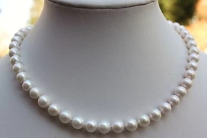 AA 45cm Natural Agua Dulce Perlas JOYA COLLAR COLLAR DE PERLAS Collar NUEVO - Imagen 1 de 1
