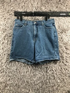 Venezia Boyfriend Shorts Womens Size 14 High Rise Medium Wash Blue - Picture 1 of 8