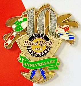 2014 HARD ROCK CAFE FOXWOODS 10. JAHRESTAG SEKTGLÄSER & POKER-CHIP-PIN - Bild 1 von 1