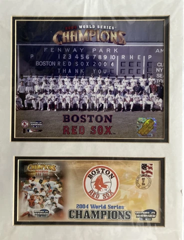 New Boston Red Sox 2004 World Series Champs vintage Poster 12”x 16” Still Sealed Cover