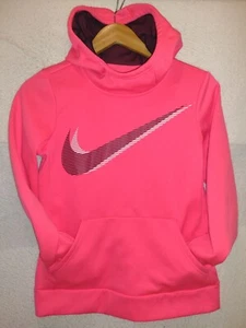 Nike Sweater Girls Large Pink Pullover Fleece Crew Comfort Youth Kids EUC. 20 - Picture 1 of 5