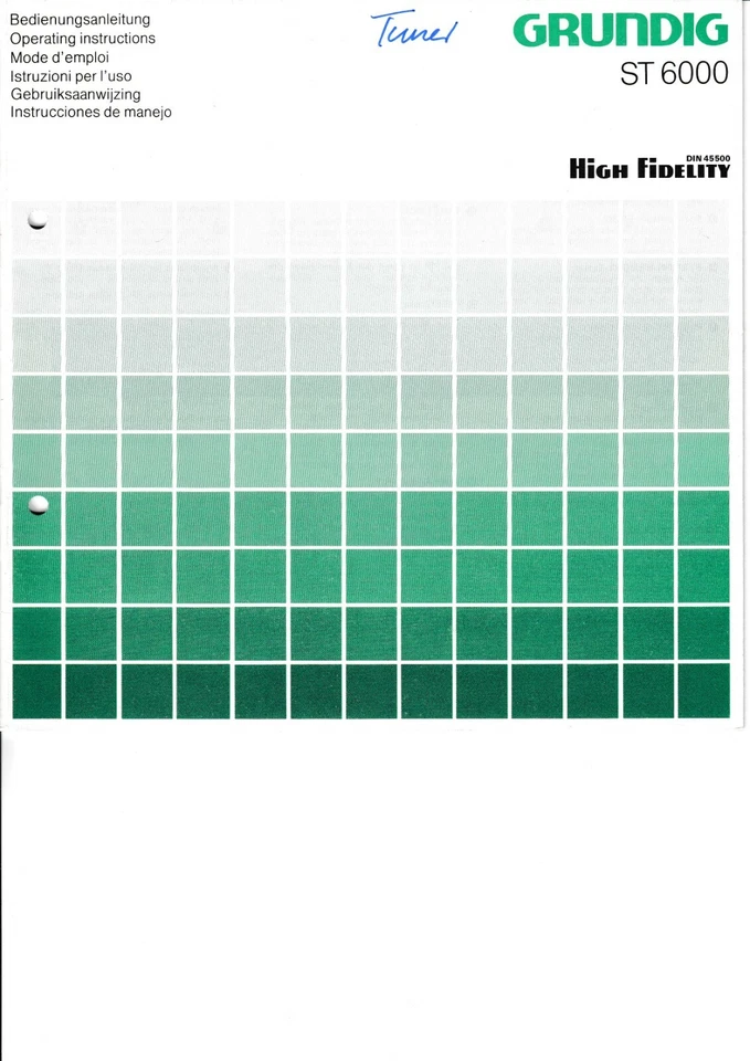 Instrucciones de funcionamiento - Manual de usuario para Grundig ST 6000 Foto 1 de 1