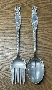 Set insalata oversize Heraldic by Whiting Sterling senza monogramma  - Foto 1 di 9