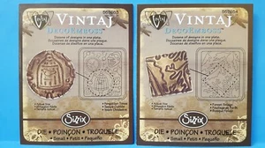 (2 pcs)Sizzix Vintaj Deco Etch Die, 557653 Forgotten Times+557654 Forest Foliage - Picture 1 of 3