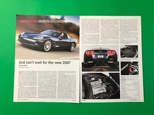2005 CORVETTE LINGENFELTER 402 ORIGINAL VINTAGE PRINT AD ROAD TEST 2 PAGE - Picture 1 of 1