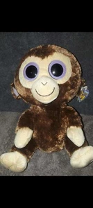 Ty Beanie Boos Coconut Monkey Purple Glitter Plush Stuffed Animal Big Eyes 9" - Picture 1 of 2