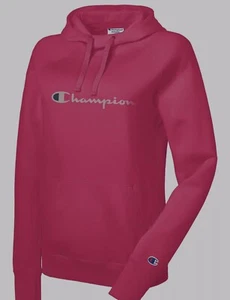 NWT CHAMPION WOMENS PLUS SIZE POWERBLEND GRAPHIC HOODIE SIZE 1X MSRP $55.00 - Picture 1 of 11