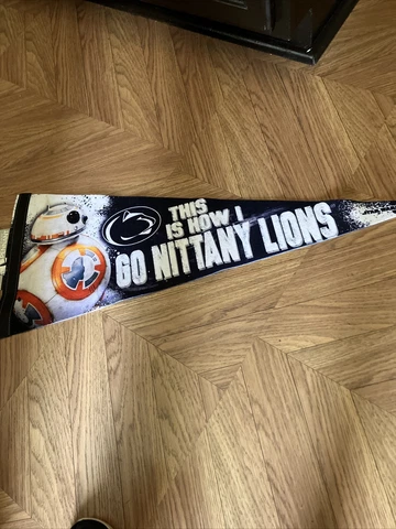 PENN STATE NITTANY LIONS STAR WARS R2D2 PREMIUM PENNANT 12"X29โ BANNER Cover