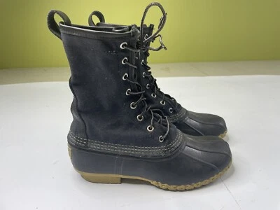 LL Bean Signature Waxed Canvas Maine Hunting Shoe Duck Boots Womens Size 8M USA - Image 1 of 4