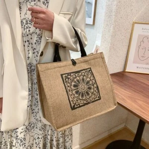 Capacity Bag Geometric Printing Handbag Women Tote Bag Bohemian Shoulder Bag - Picture 1 of 12