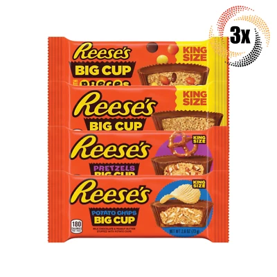 3x Pacotes de Copos Grandes Reese's Variety King Size | 2 Copos Cada | 2,8 oz | Misture e combine! - Imagem 1 de 4