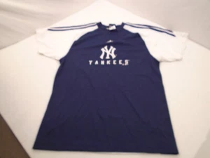 New York Yankees Adidas Boys pullover Top Shirt Size Large (14/16) Youth Navy - Picture 1 of 4