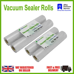 Vacuum Food Sealer Rolls 20cm & 28cm Textured Packs Of 2 - Vac Sealer Sous Vide - Picture 1 of 19