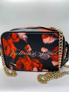 Victoria's Secret Holiday Bold Red Pink Floral Bag with Tags - Picture 1 of 4