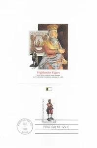 1986 FDC, #2240-2243, 2243a, 22c Wood Carved Figurines, Fleetwood Proofcard (5) - Picture 1 of 10