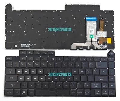 Black Asus ROG Strix G16 G614 G614J G614JU G614JV G614JZ Keyboard US Backlit - Image 1 of 4