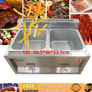 6L Stainless Steel Countertop Gas Fryer Commercial Natural propane Deep Fryer - Picture 1 of 9