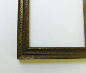 Vintage Wood Bronze Copper Gilt Carved Wood Picture Frame Holds 8 x 10 - Picture 1 of 4