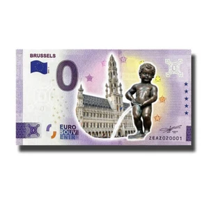 0 Euro Souvenir Banknote Brüssel Farbe Belgien ZEAZ 2022-1 Zero Scheine Billet - Bild 1 von 3