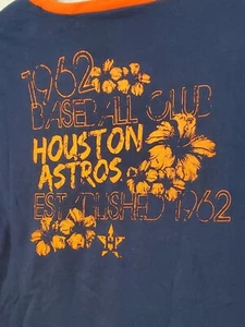  2000s Houston Astros MLB Baseball Club T-Shirt Flowers y2k Tropical Print  - Picture 1 of 14