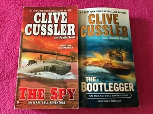 Clive Cussler 2 Book Lot - Isaac Bell Novels - The Bootlegger & The Spy - Picture 1 of 5