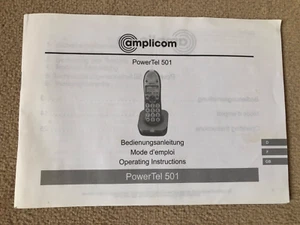 Bedienungsanleitung Telefon Mobiltelefon amplicom PowerTel 501 / deutsch, F + GB - Photo 1/4