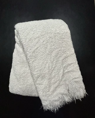 Restoration Hardware RH Italian Alpaca Bouclee Throw Blanket 96x80 Mist Grey - Image 1 of 4