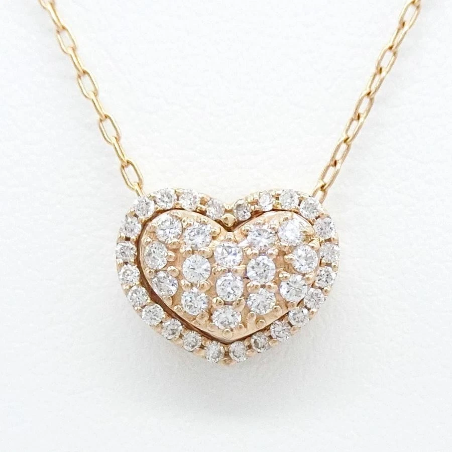 Ponte Vecchio K18PG Zafiro Rosa Diamante Diseño Corazón Collar Joyería Mujer Foto 1 de 4