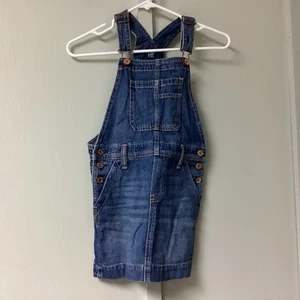 GAP Girls Size Small 6-7 Denim Jumper Dress Pockets Cotton - Picture 1 of 18