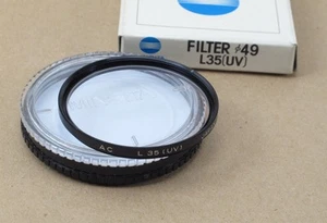 Minolta 49mm L35 UV Protection Filter in case, in Original Box! Genuine OEM - Picture 1 of 3