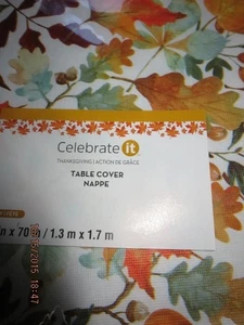 VINYL-TISCHDECKE HERBST -- BLATTDESIGN -- FLANELLRÜCKEN -- 70" x 52" - #R13-11 - Bild 1 von 24