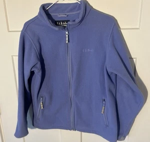 LL Kids ( By LL Bean) Youth Size Large (14-16) Violet Fleece Full Zip Jacket EUC - Picture 1 of 13